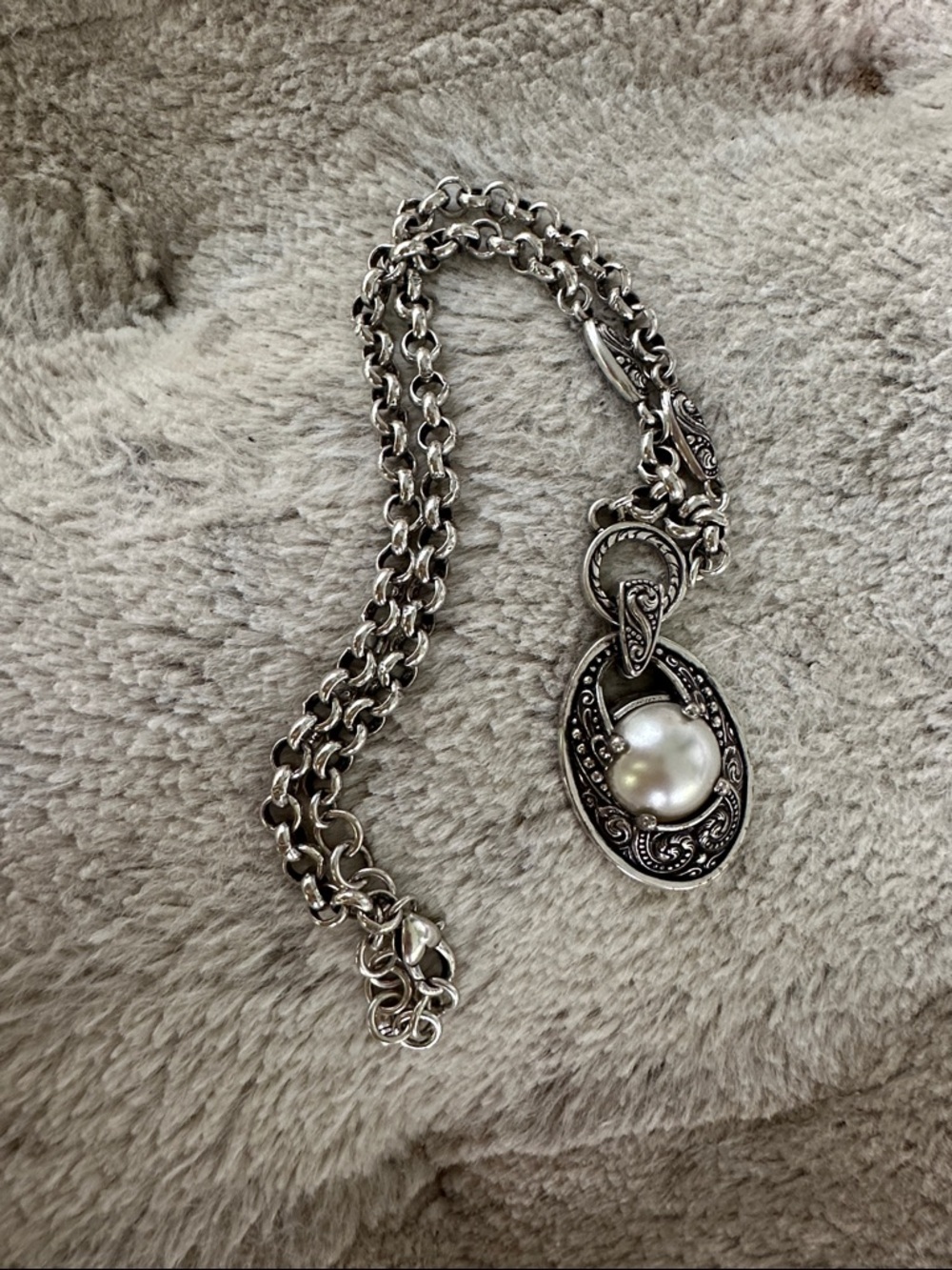 VTG Brighton Pearl Pendant Necklace